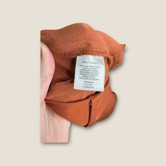 Leith High Waisted Flare Pants Brown Spice Size Medium - Picture 11 of 11